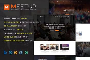 TZ MeetUp Conference Event Joomla Template